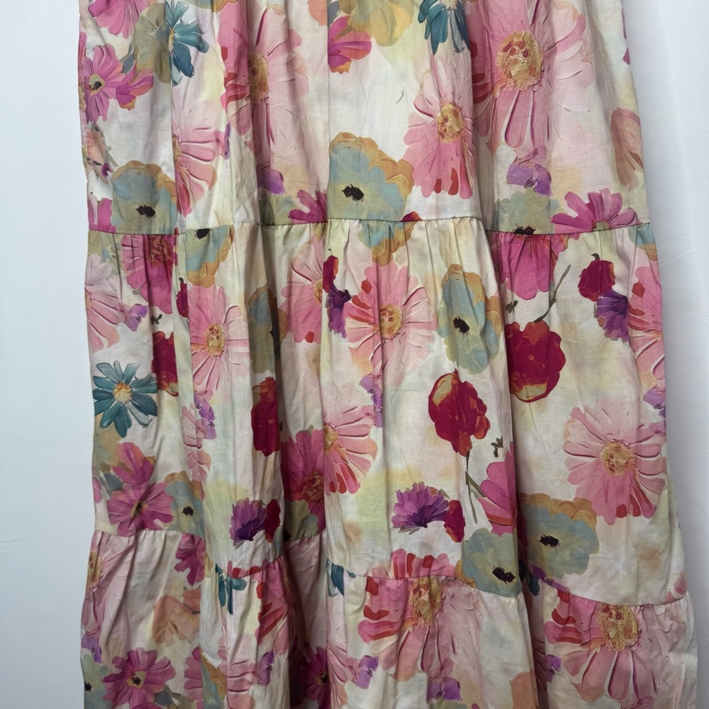 NWT Anthropologie Entro “Violet & Vanilla” Floral Tiered Maxi Dress Plus Size 1X - Picture 6 of 12